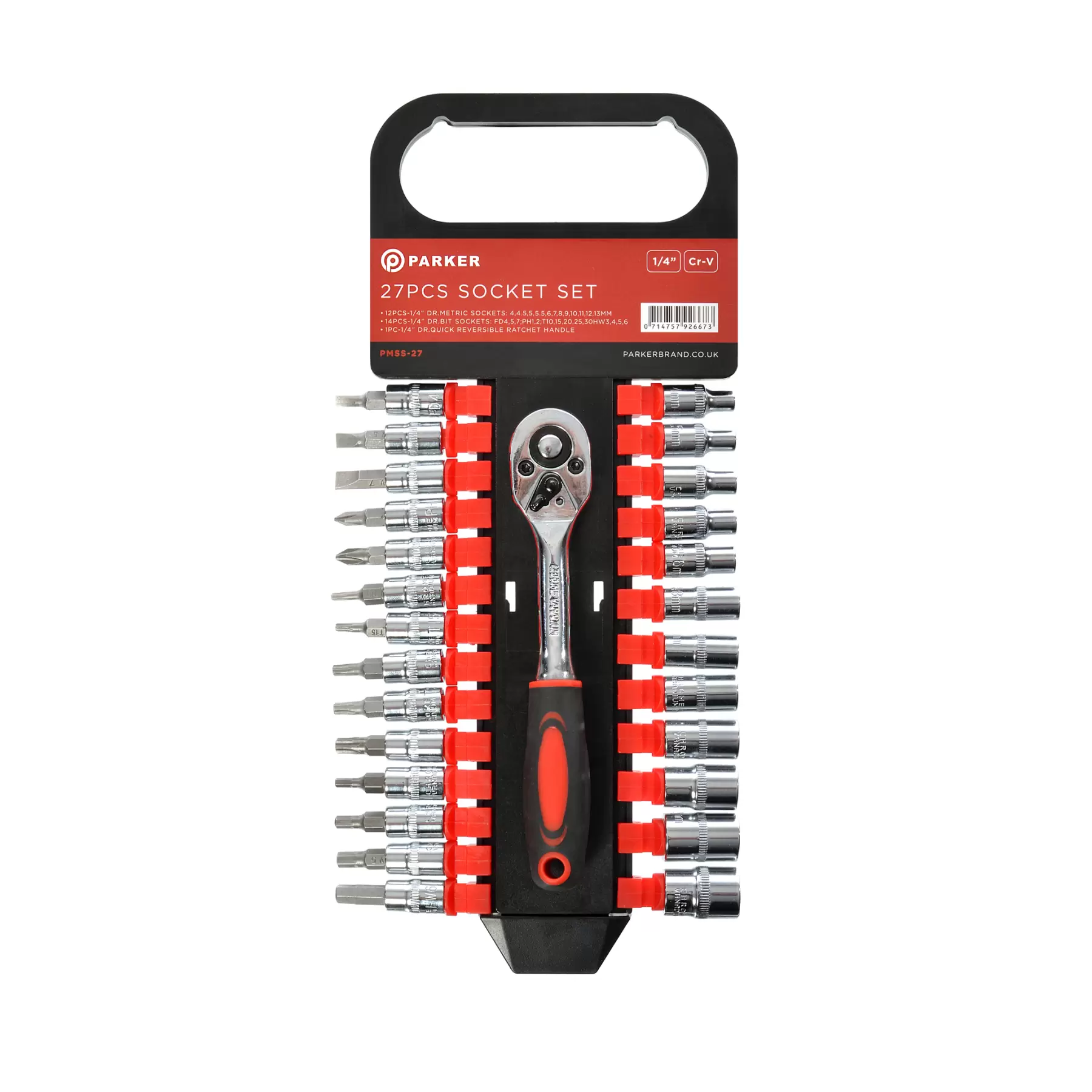 27 Piece Socket Set - 1/4" CRV 27 Piece Socket Set - 1/4" CRV