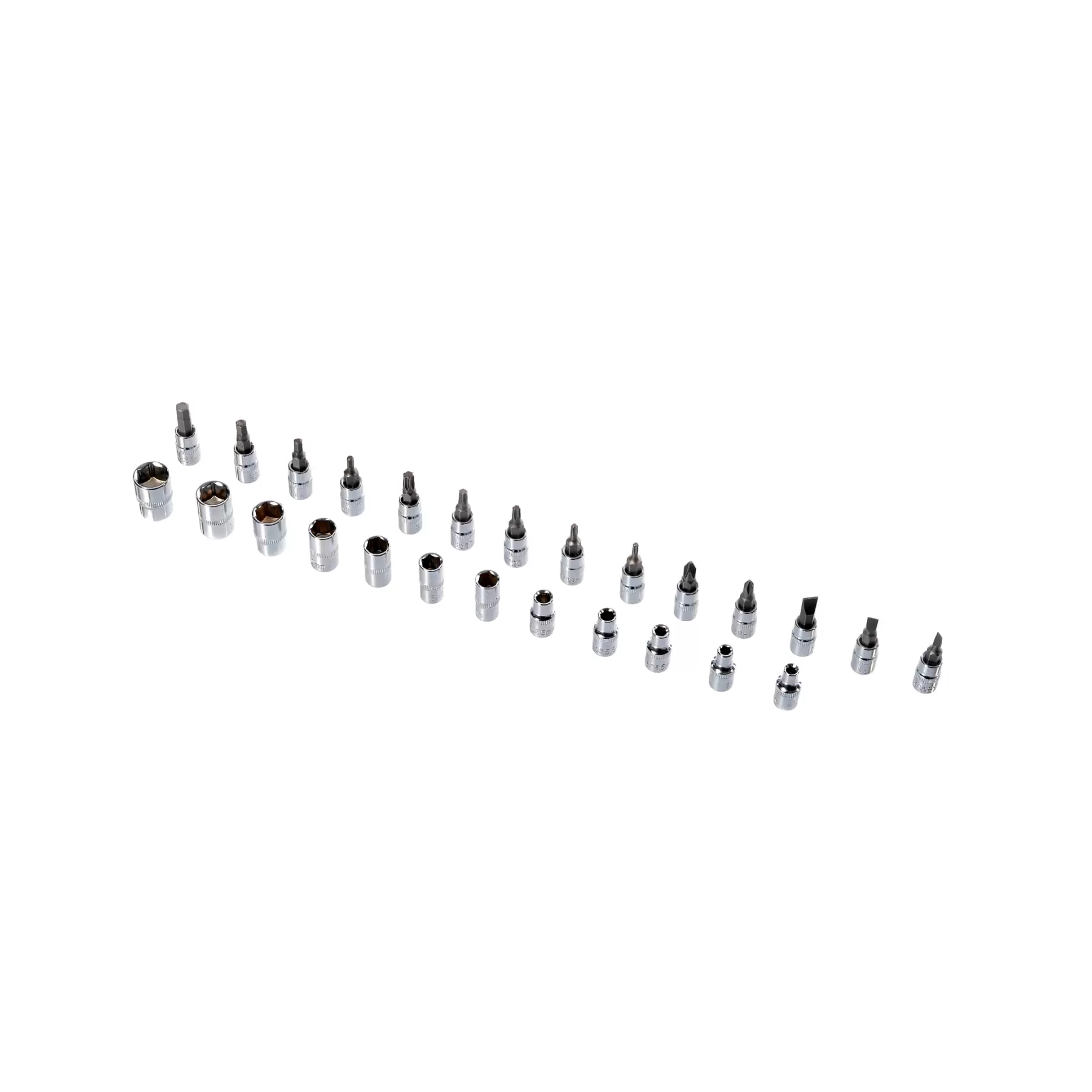 27 Piece Socket Set - 1/4" CRV - Image 1