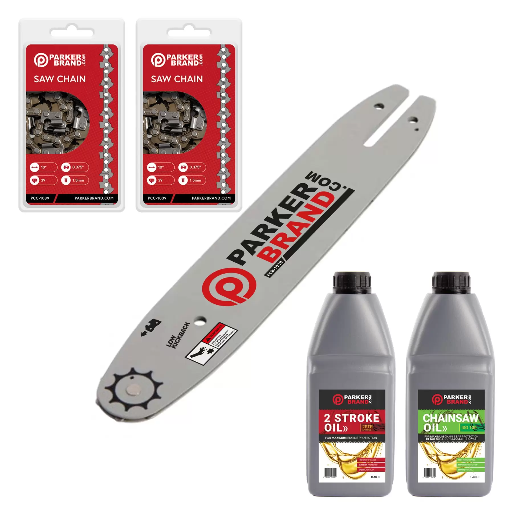 10" Bundle Pack - Bar and 2 x Saw Chain (39 Link) + Oils - Image 1
