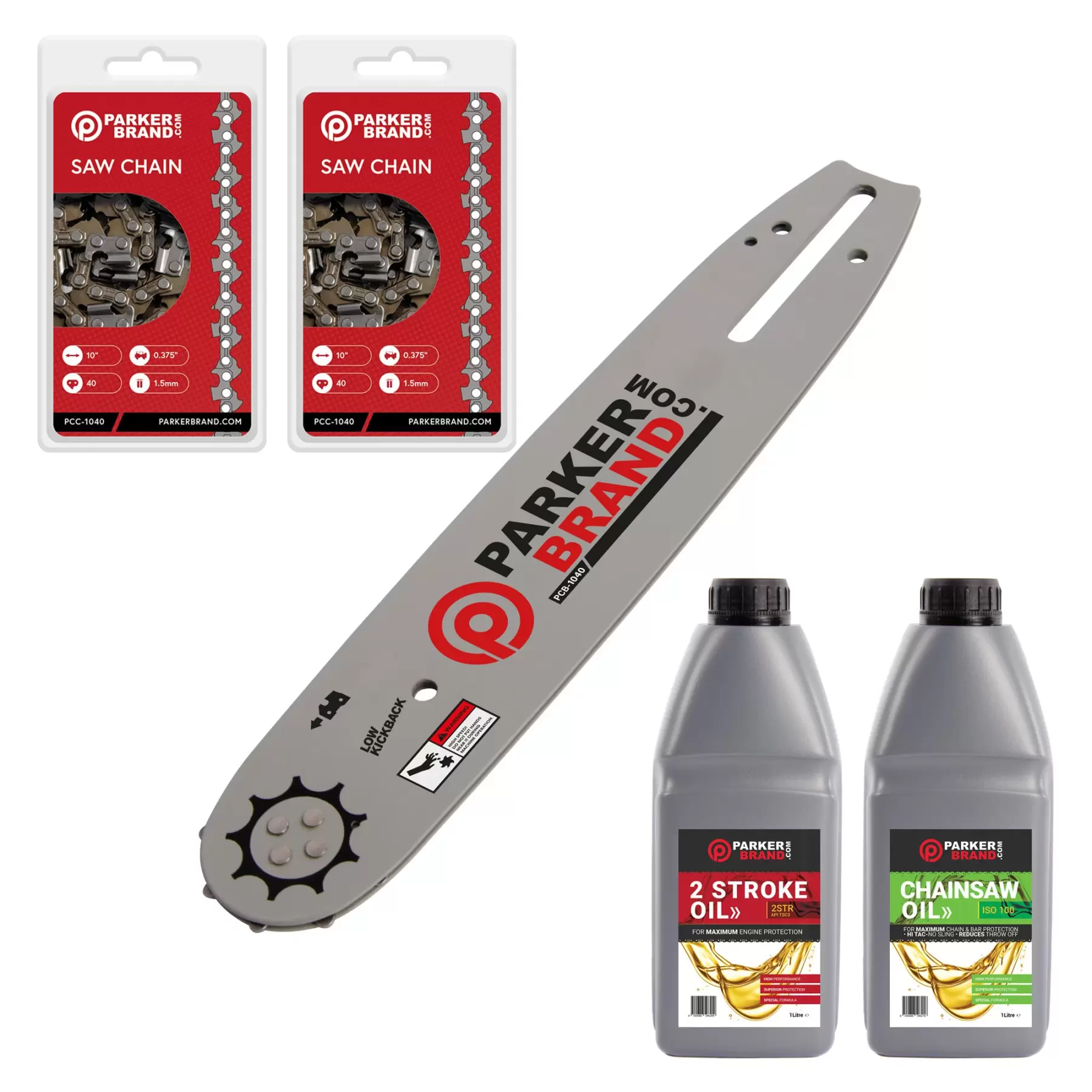 10" Bundle Pack - Bar and 2 x Saw Chain (40 Links) + Oils - Image 1