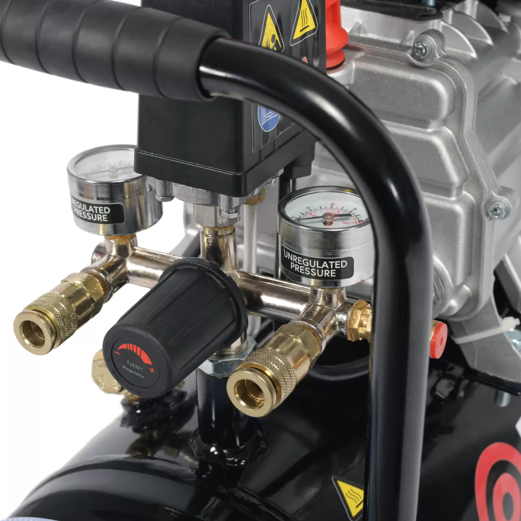 24 Litre Air Compressor with Hose Reel - 9.6 CFM, 2.5 HP, 24L - Image 9