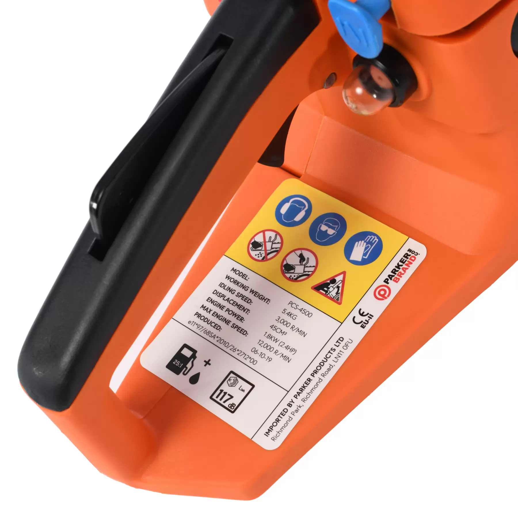 45cc 16" Petrol Chainsaw + 2 x Chains + Oils + More - Image 9