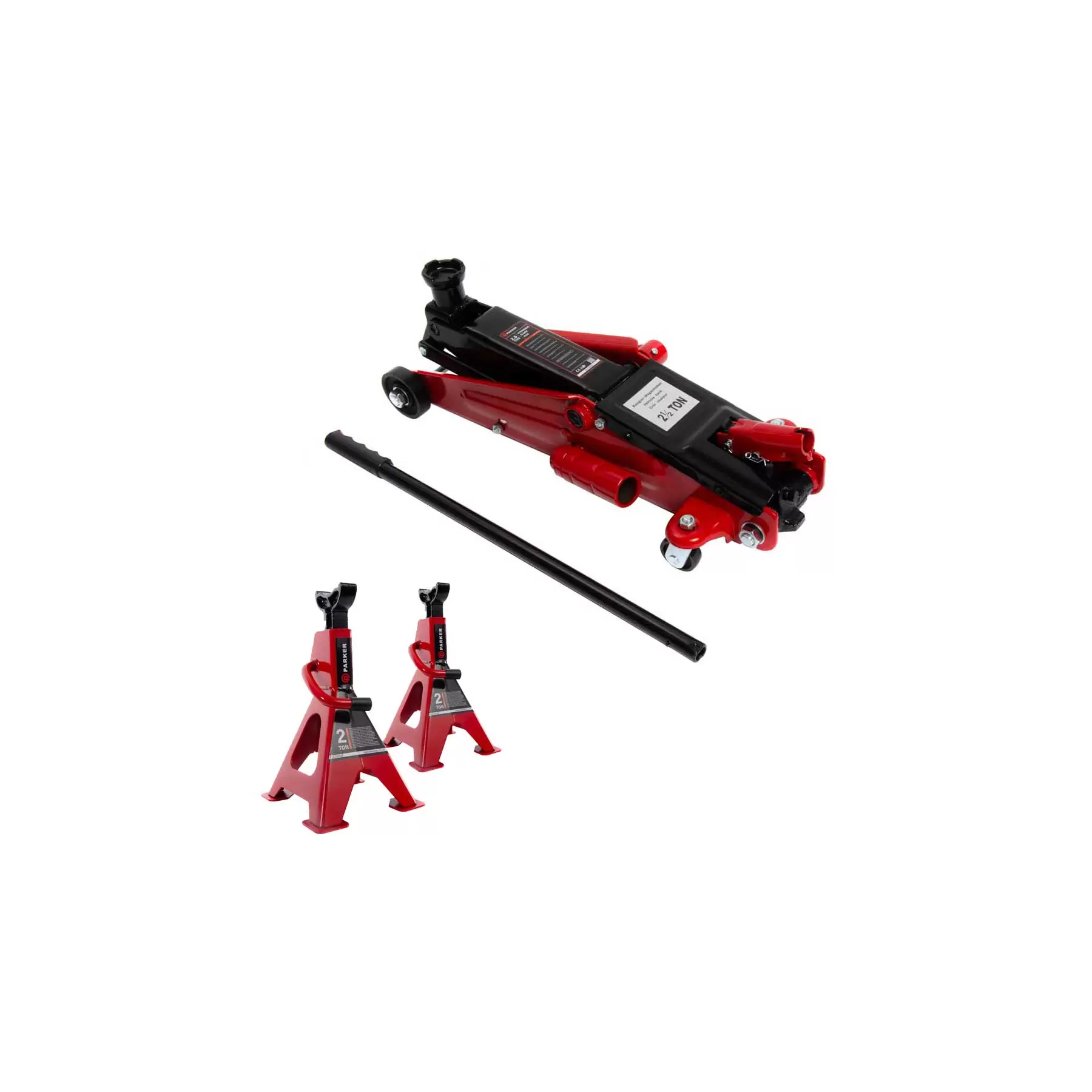 2.5 Ton Trolley Garage Jack & 2 Ton Axle Stand Kit 2.5 Ton Trolley Garage Jack & 2 Ton Axle Stand Kit