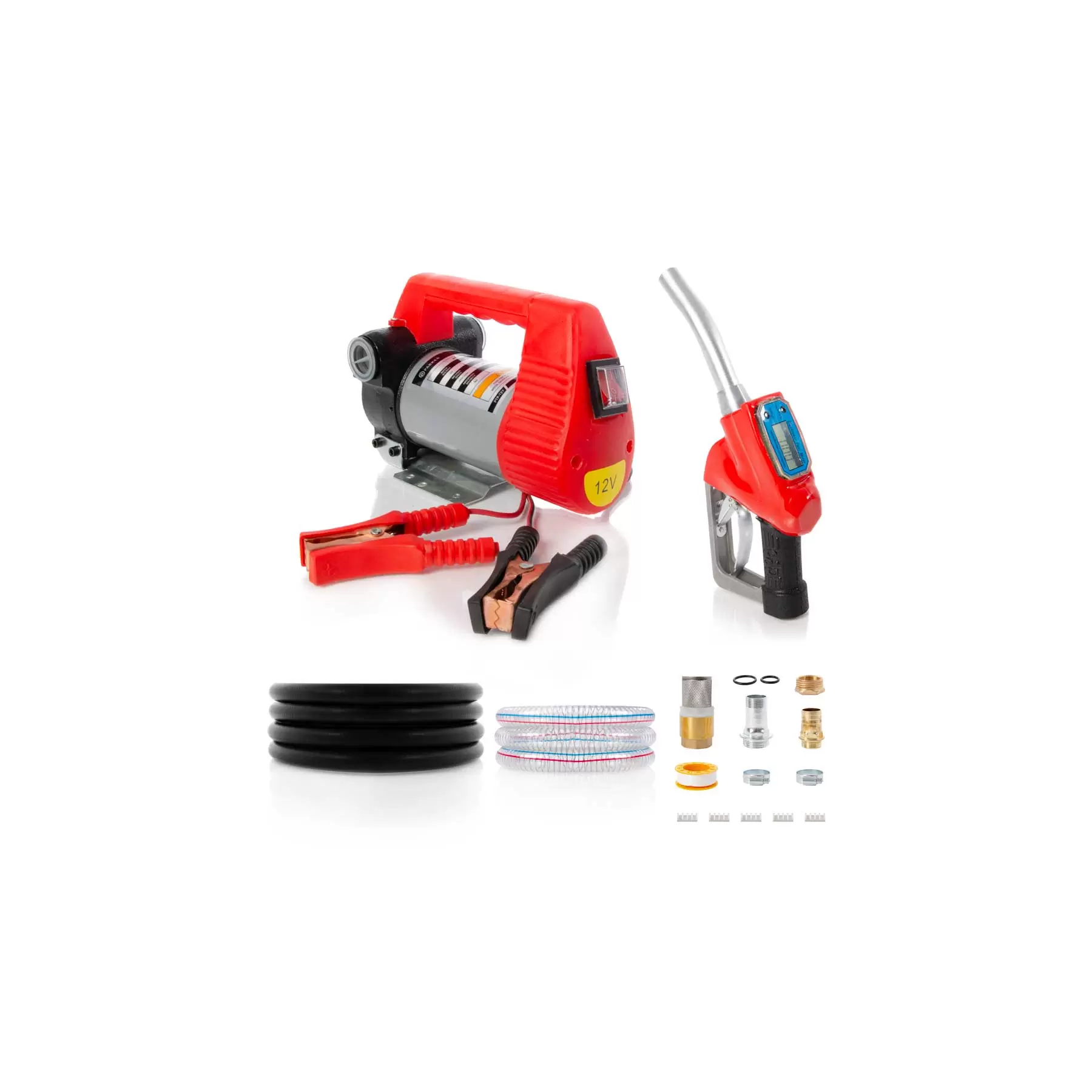 12V Portable Diesel Transfer Fuel Pump Kit 12V - With Digital Flow Meter 12V Portable Diesel Transfer Fuel Pump Kit 12V - With Digital Flow Meter