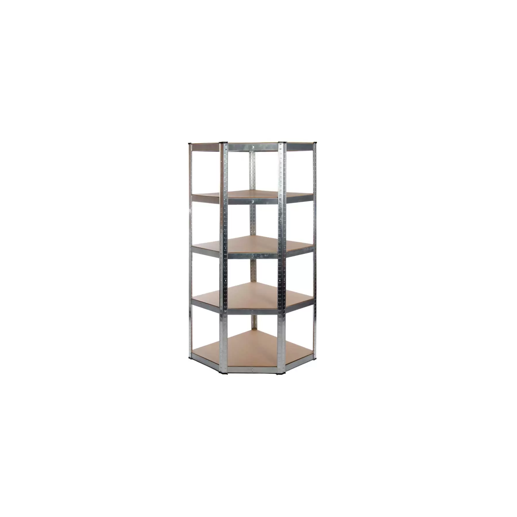 Galvanised Garage Corner Shelving Unit (175KG) - Boltless - Image 1