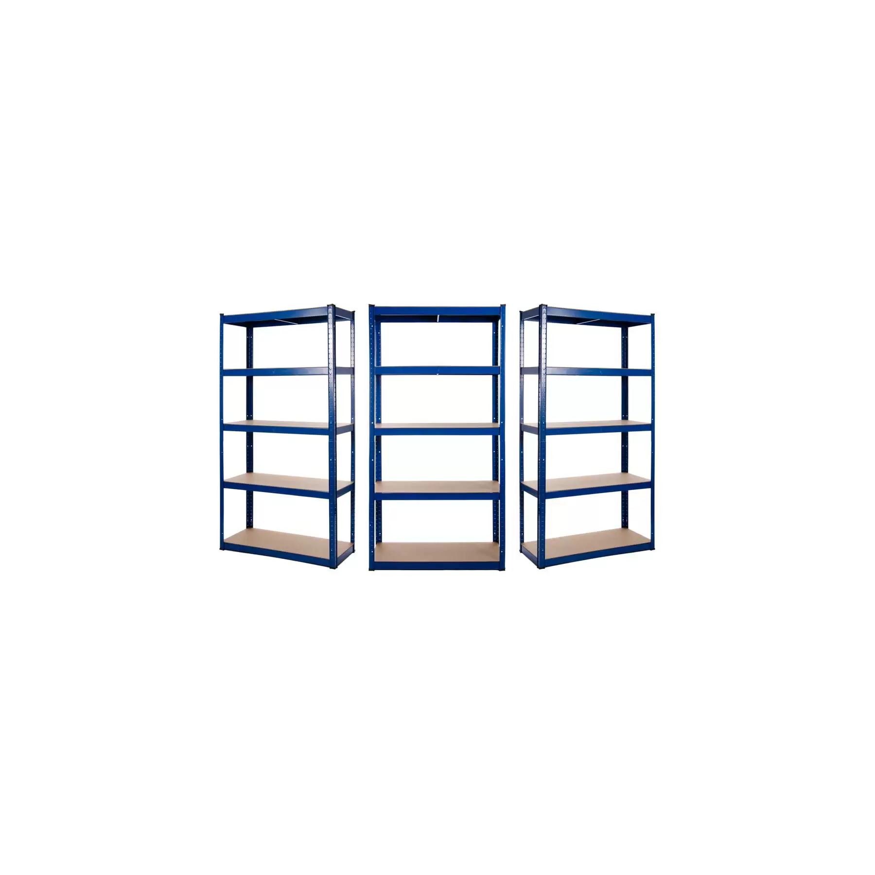 3 x Powder Coated Garage Shelving Unit (175KG) - Boltless - Image 1