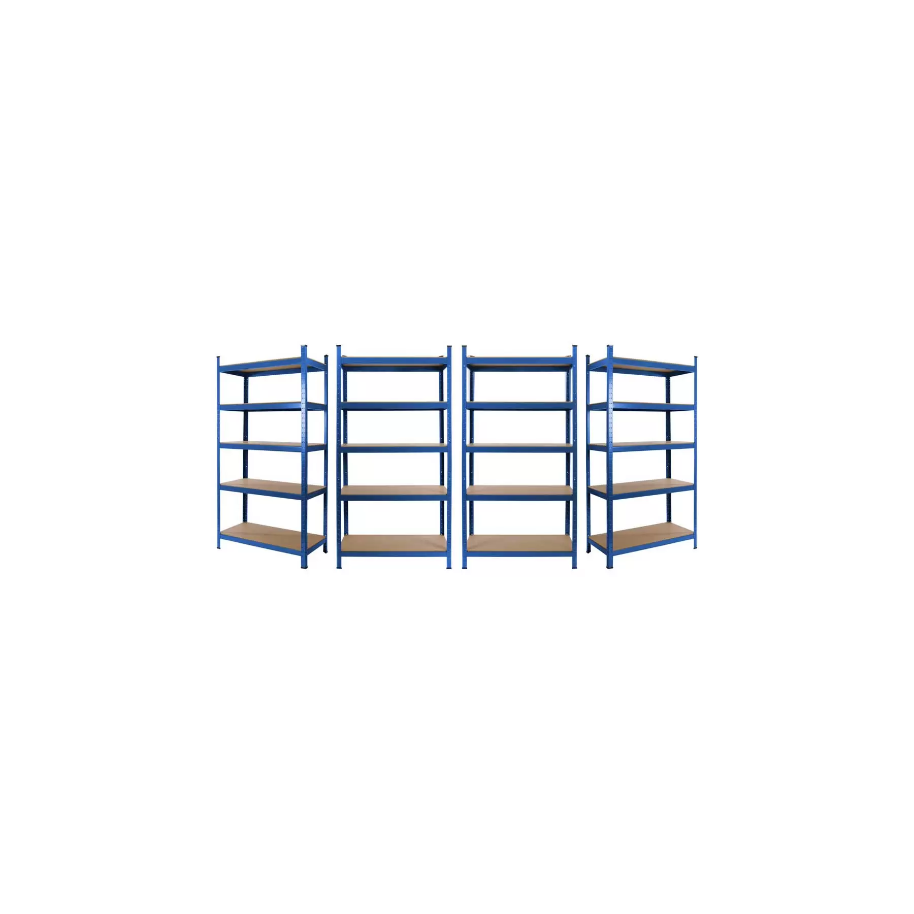 4 x Powder Coated Garage Shelving Unit (265KG) - Boltless - Image 1