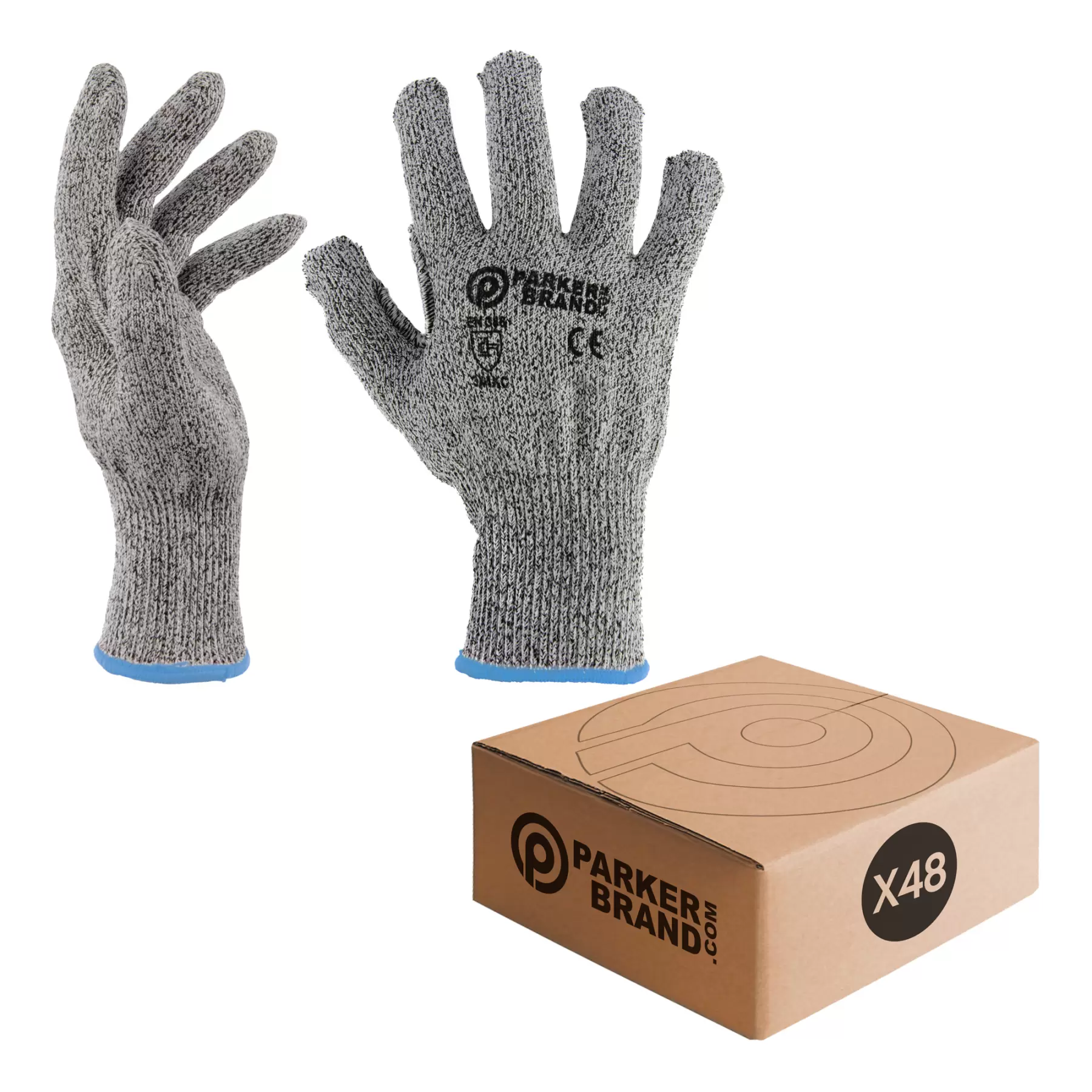 48 x Anti Cut / Safety Work Gloves (Level 5) - Large - Image 1