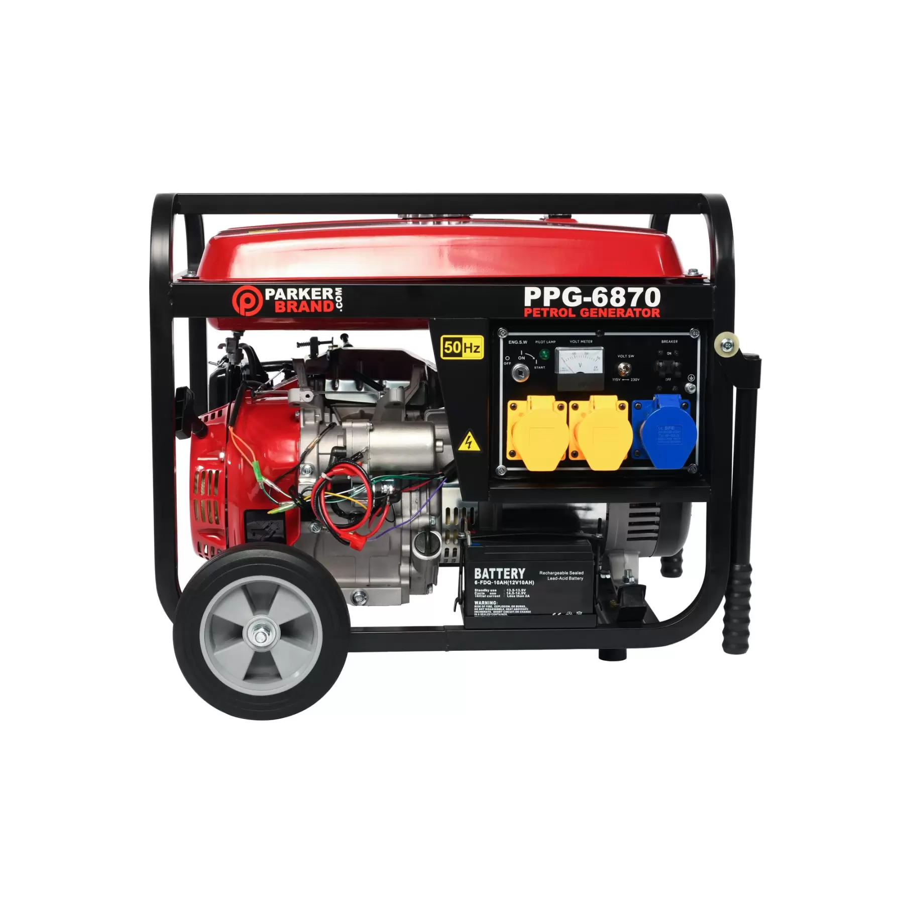 6.87 kVA Portable Petrol Generator with Electric Start + Oil - Image 4