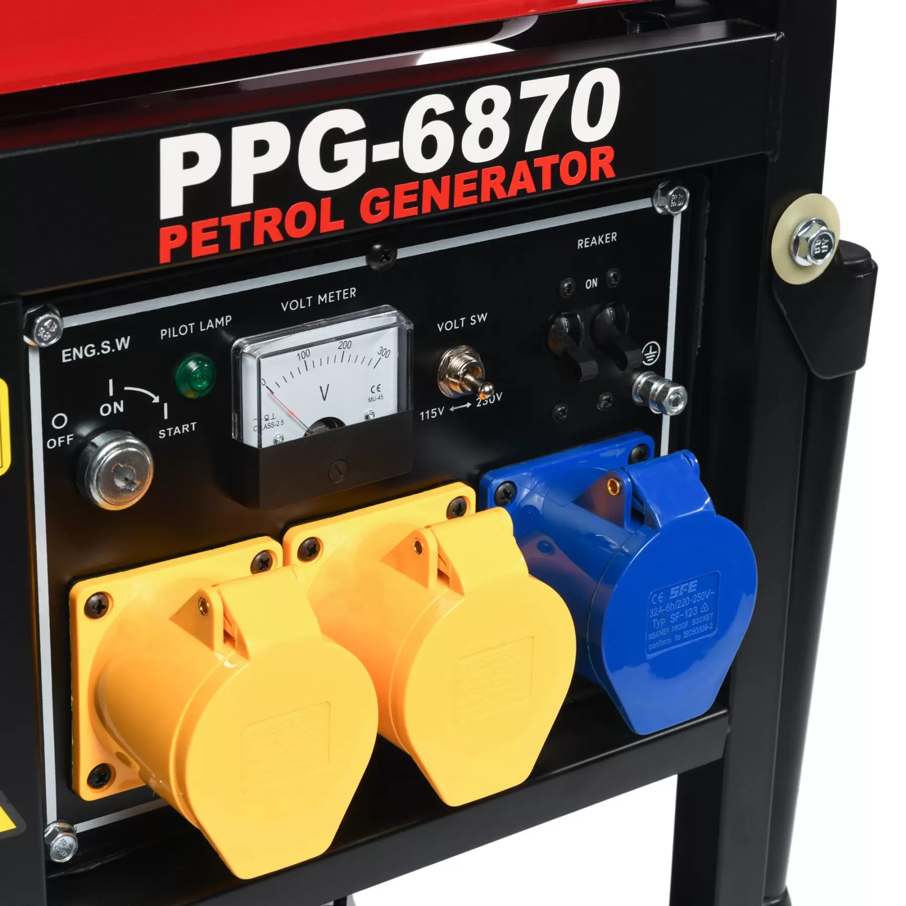 6.87 kVA Portable Petrol Generator with Electric Start + Oil - Image 8