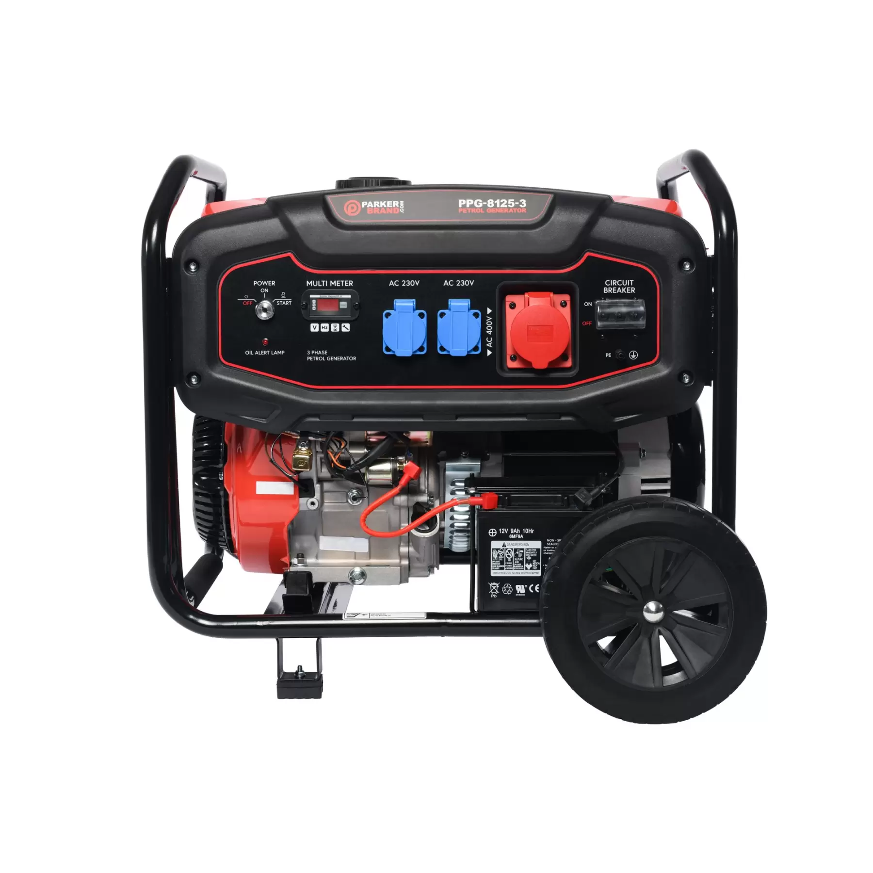 8.125 kVA 3 Phase Portable Petrol Generator with Electric Start - Image 2
