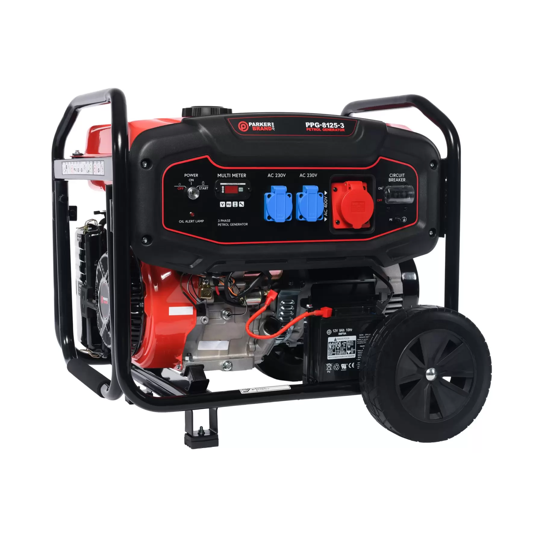 8.125 kVA 3 Phase Portable Petrol Generator with Electric Start 8.125 kVA 3 Phase Portable Petrol Generator with Electric Start