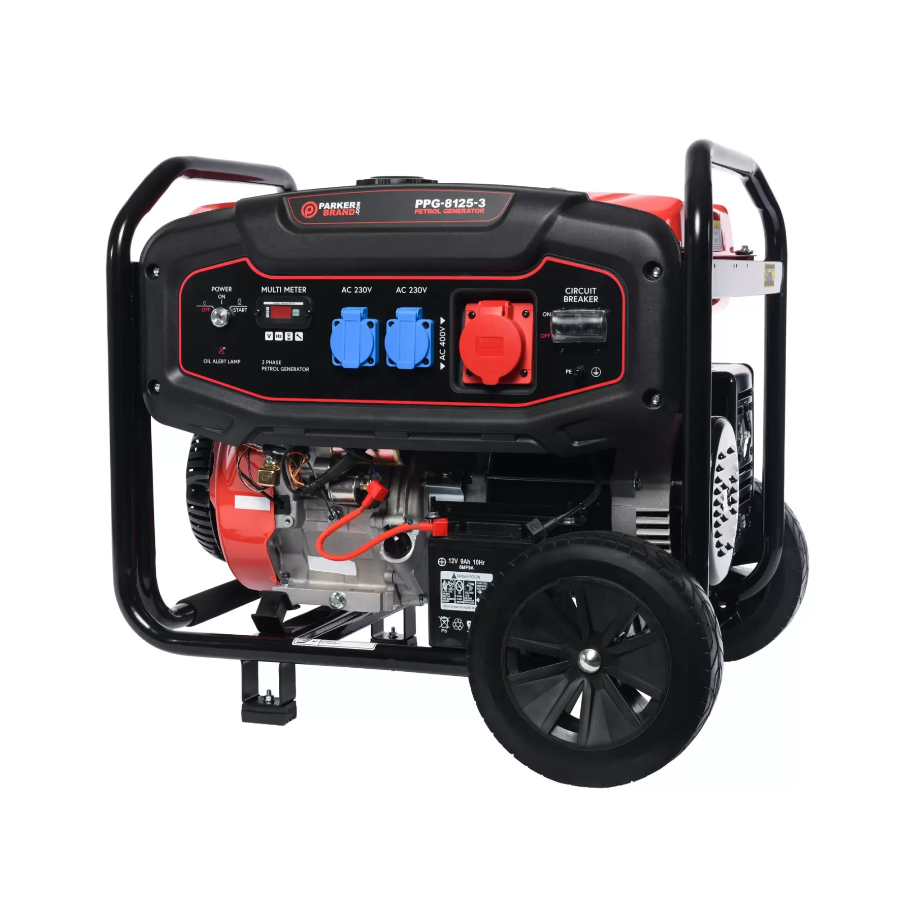 8.125 kVA 3 Phase Portable Petrol Generator with Electric Start - Image 3