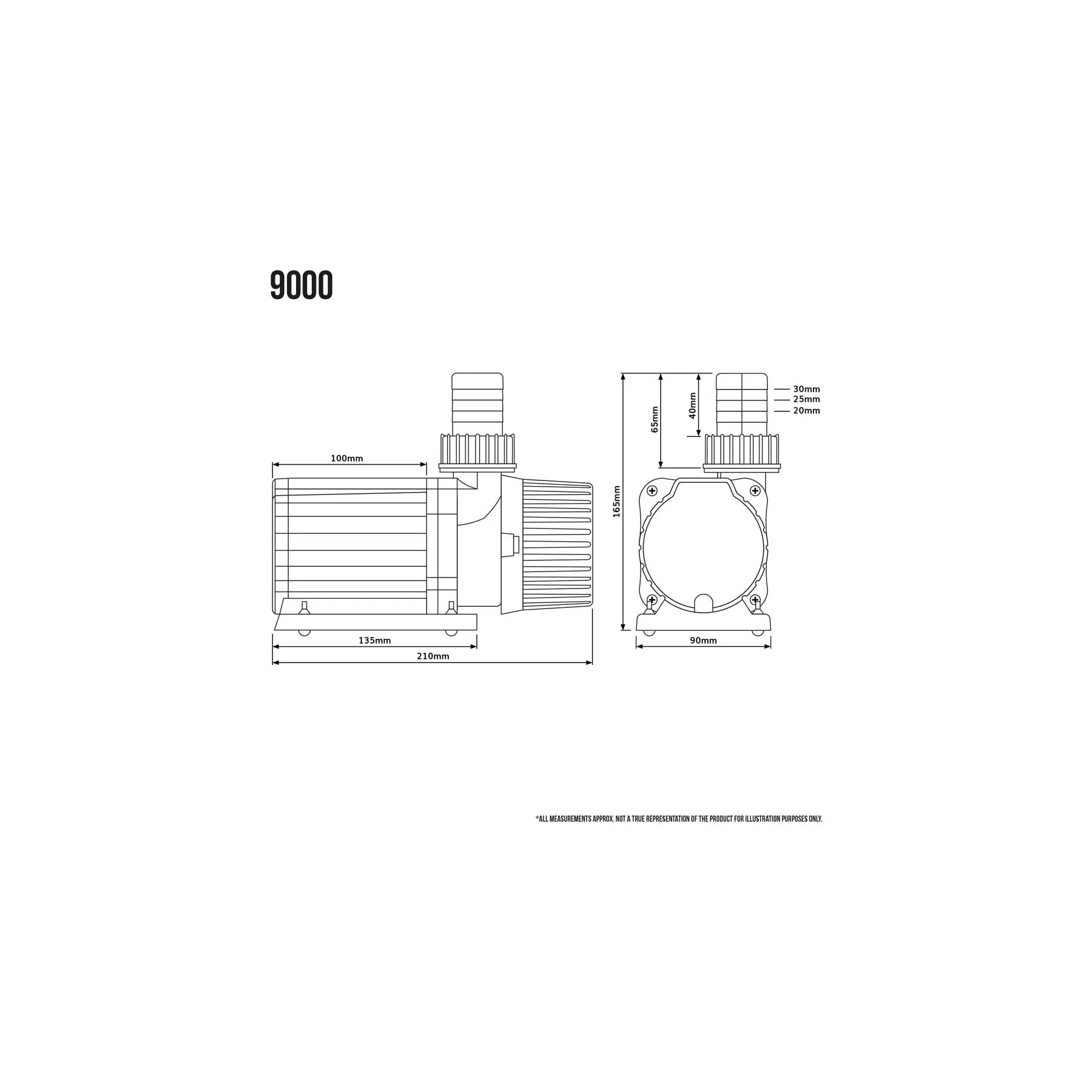 Submersible Aquarium Fish Tank Sump Pump with Speed Controller (9,000 L/H) - Image 13