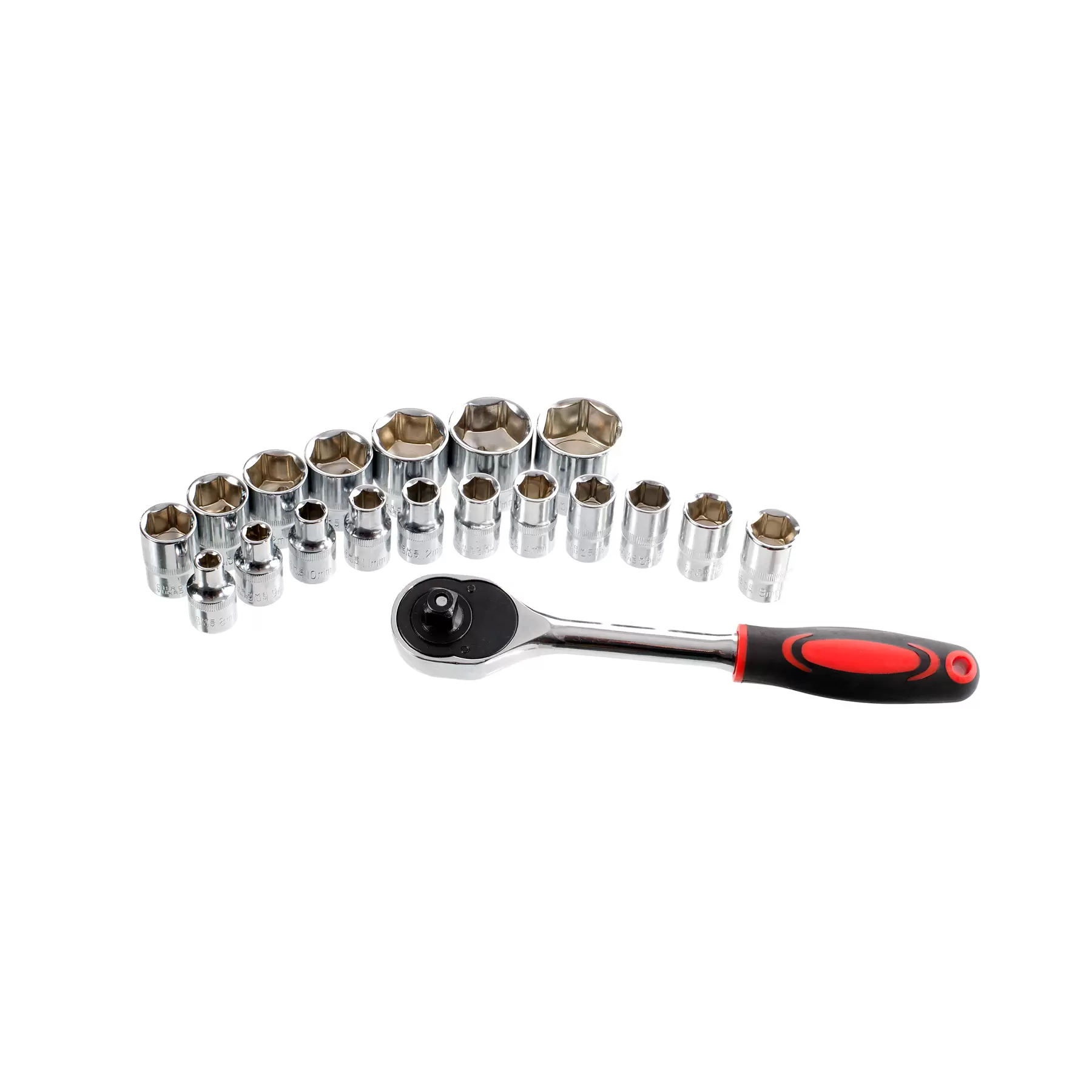 19 Piece Socket Set - 1/2" CRV - Image 1