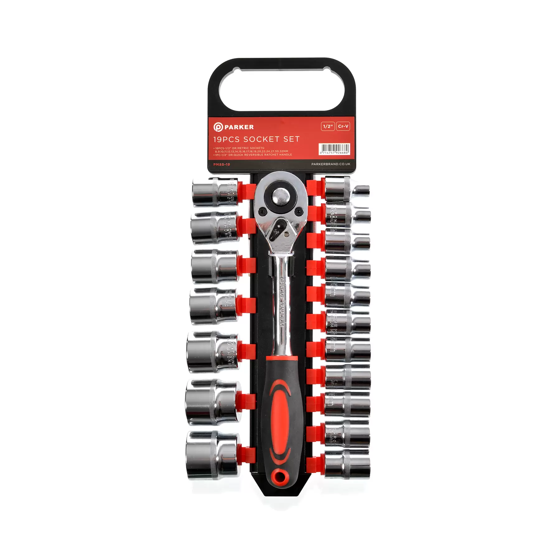 19 Piece Socket Set - 1/2" CRV 19 Piece Socket Set - 1/2" CRV