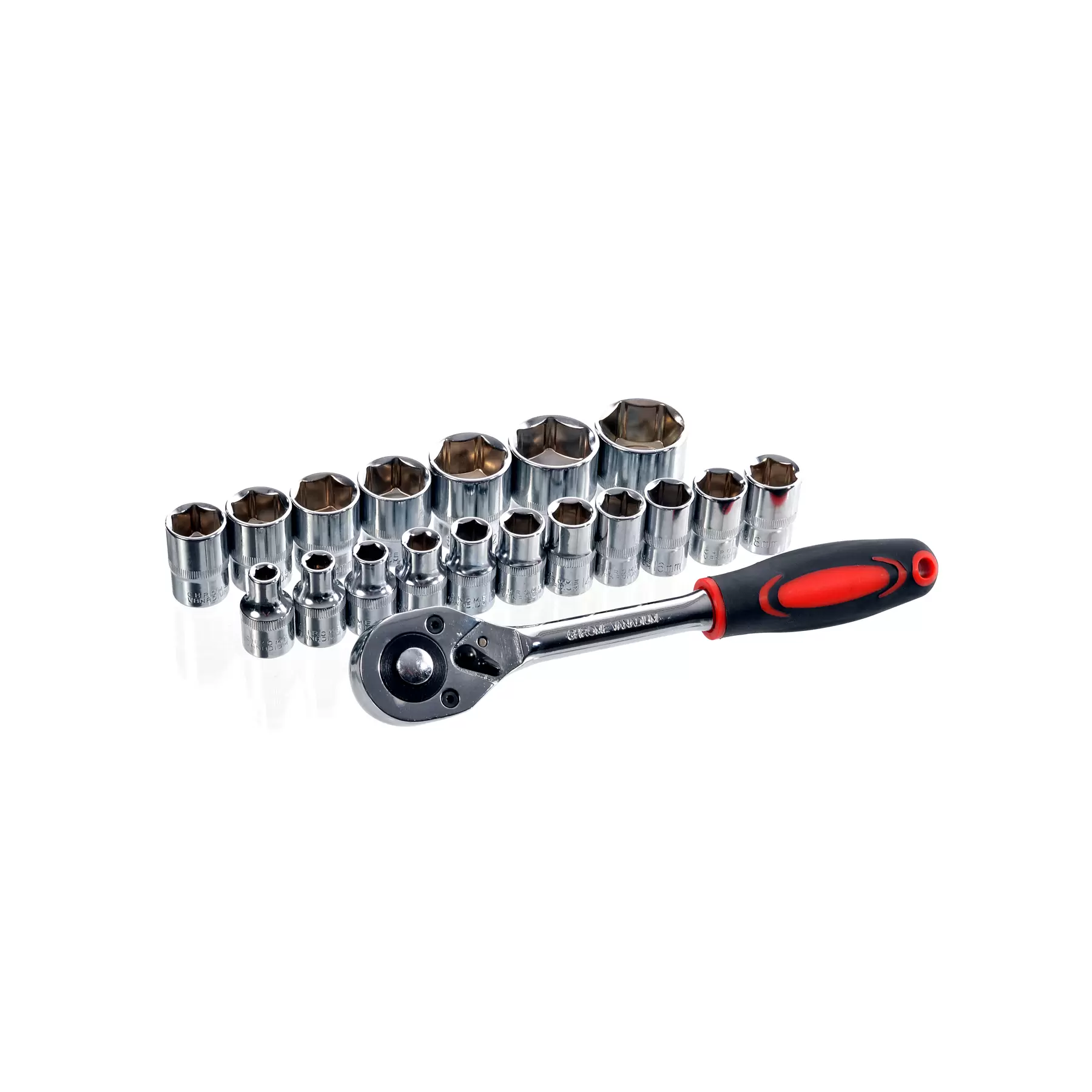 19 Piece Socket Set - 1/2" CRV - Image 4