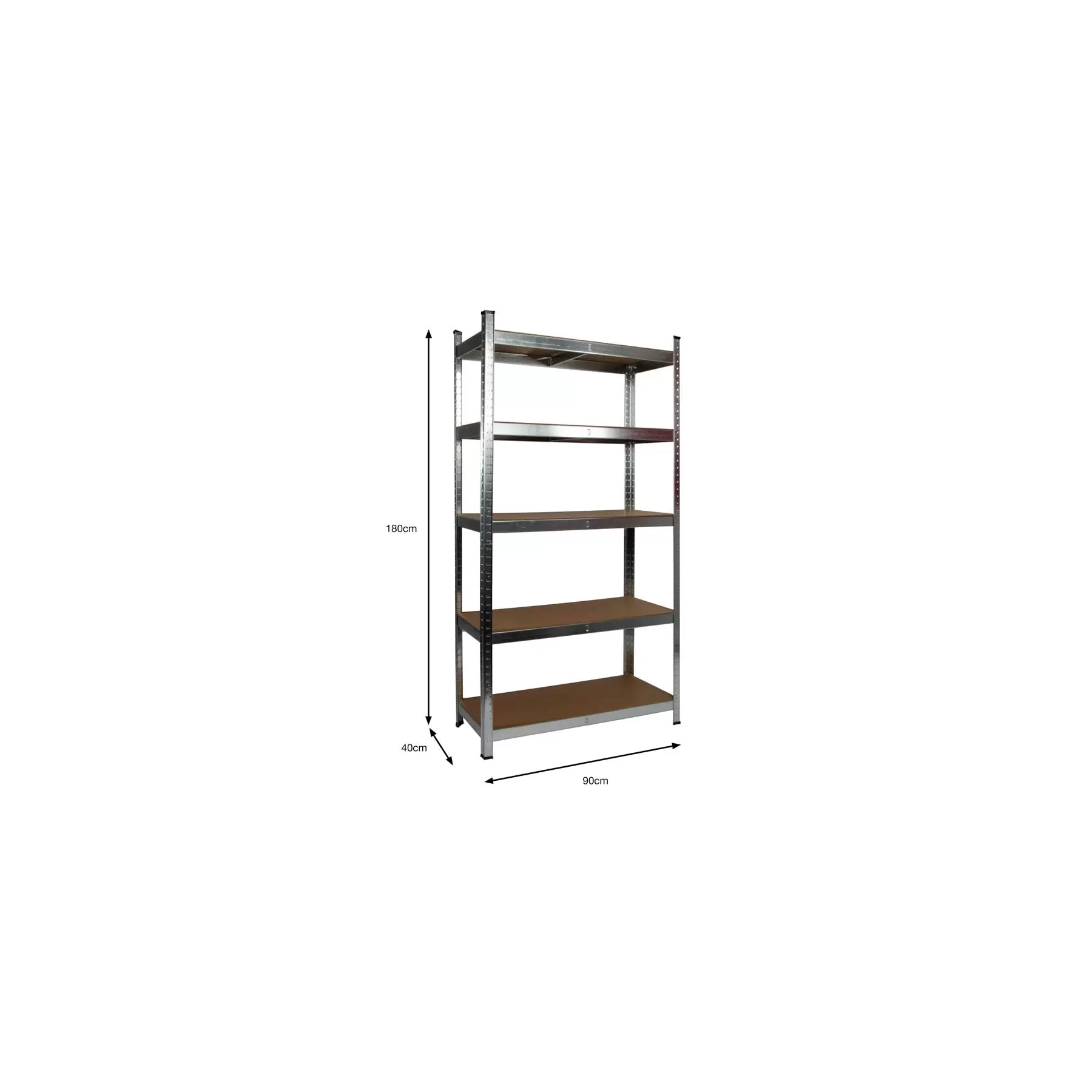 4 x Galvanised Garage Shelving Unit (175KG) - Boltless - Image 12