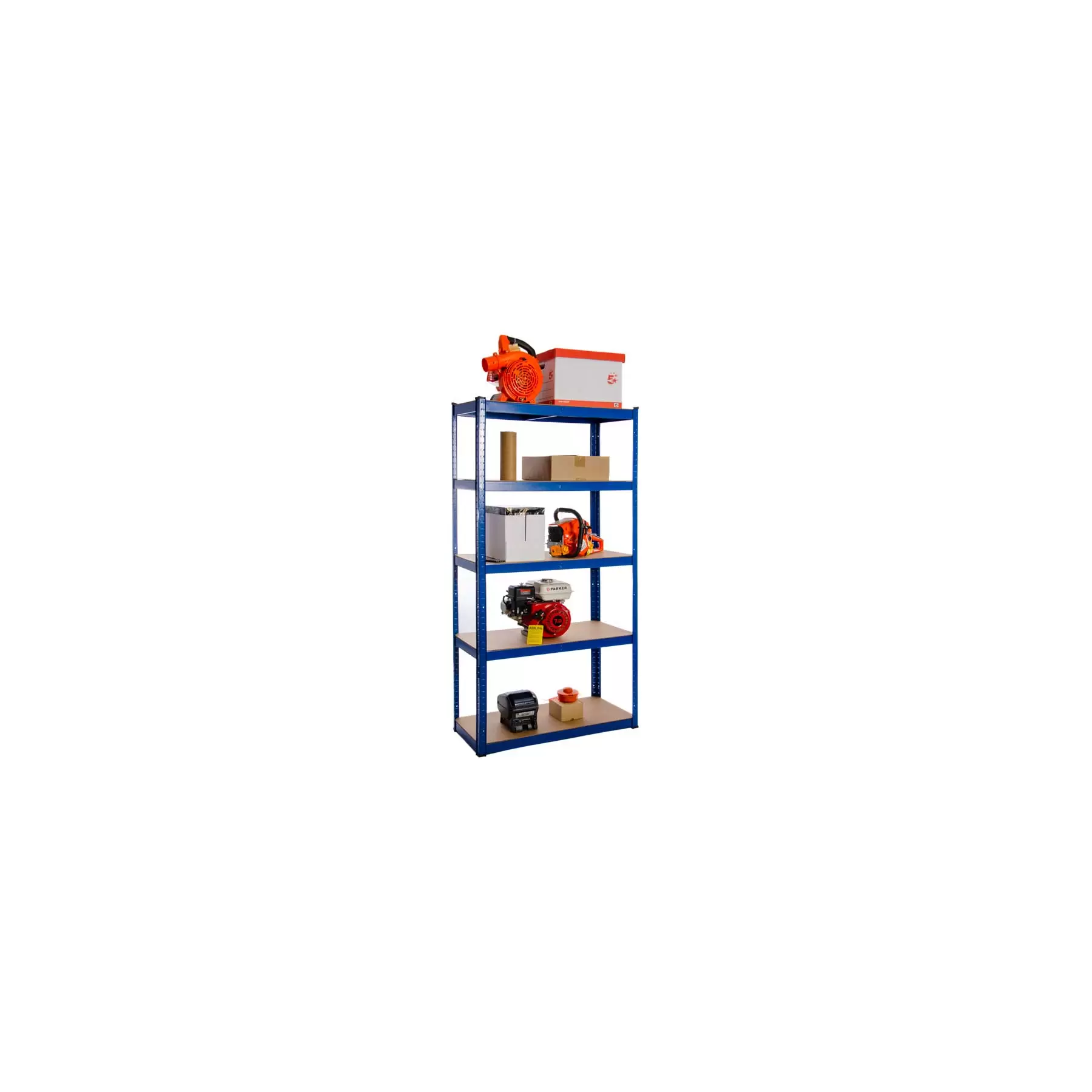 4 x Powder Coated Garage Shelving Unit (175KG) - Boltless - Image 11