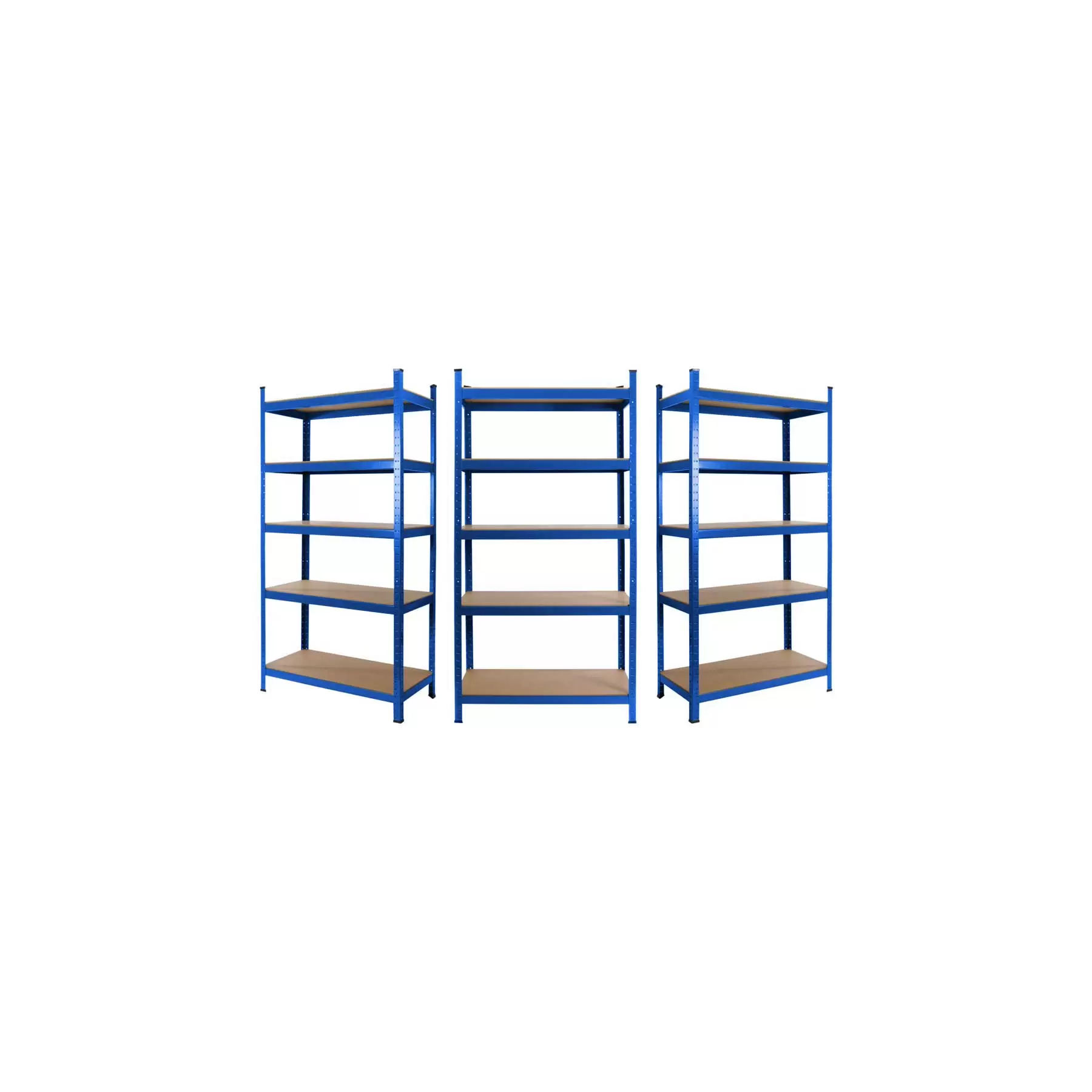 3 x Powder Coated Garage Shelving Unit (265KG) - Boltless 3 x Powder Coated Garage Shelving Unit (265KG) - Boltless