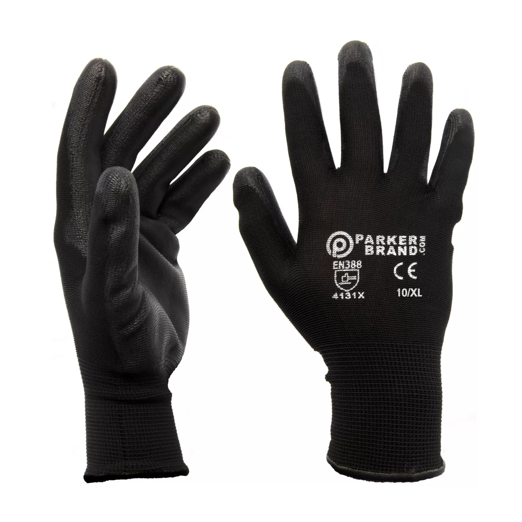 1 x Black Nylon / Nitrlie Coated Safety Work Gloves - Extra Large 1 x Black Nylon / Nitrlie Coated Safety Work Gloves - Extra Large