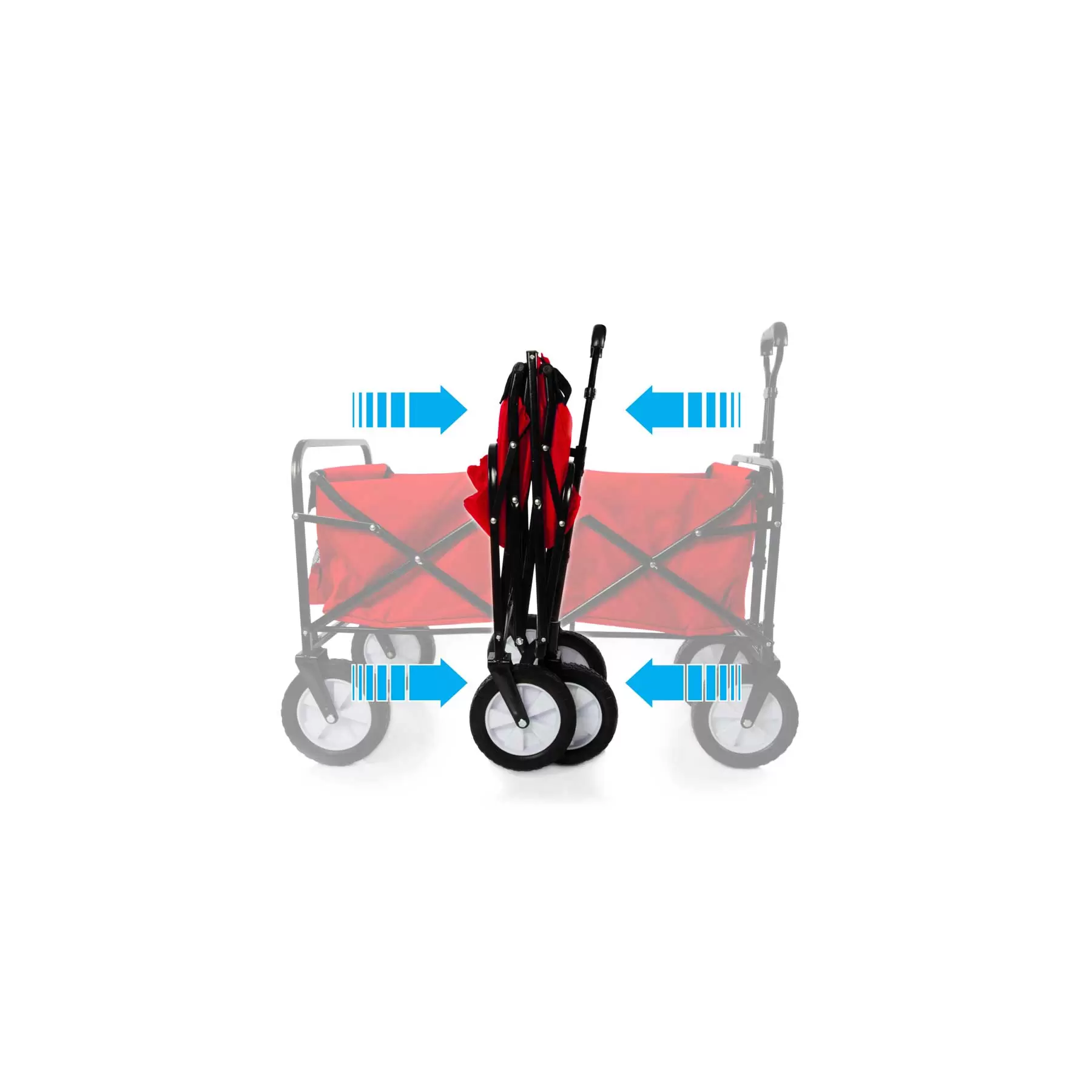 Heavy Duty Foldable Garden Trolley Cart Wagon - Lilac - Image 4