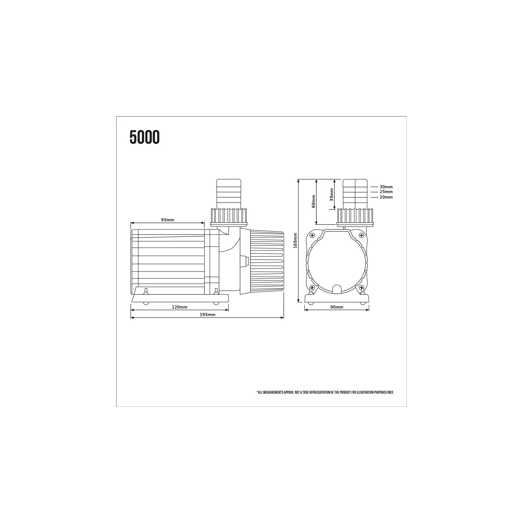 Submersible Aquarium Fish Tank Sump Pump with Speed Controller (5,000 L/H) - Image 13