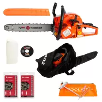 58cc 18" Petrol Chainsaw + 2 x Chains + More
