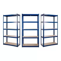 3 x Powder Coated Garage Shelving Unit (175KG) - Boltless