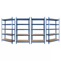 4 x Powder Coated Garage Shelving Unit (265KG) - Boltless