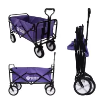 Heavy Duty Foldable Garden Trolley Cart Wagon - Lilac
