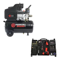 24 Litre Air Compressor - 9.6 CFM & Tool Kit Package