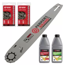 16" Bundle Pack - Bar and 2 x Saw Chain + Oils