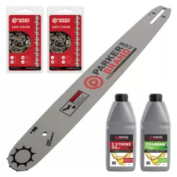 18" Bundle Pack - Bar and 2 x Saw Chain + Oils