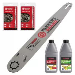 20" Bundle Pack - Bar and 2 x Saw Chain + Oils