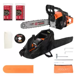 45cc 16" Petrol Chainsaw + 2 x Chains + More!