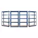 4 x Powder Coated Garage Shelving Unit (175KG) - Boltless