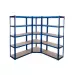 Powder Coated Garage Shelving Corner Unit 3 Pack (175KG) - Boltless