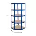 Powder Coated Garage Shelving Corner Unit 3 Pack (175KG) - Boltless - Thumbnail 5
