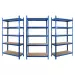 3 x Powder Coated Garage Shelving Unit (265KG) - Boltless
